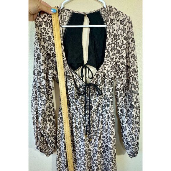 Free People Forever Timeless Soulmate Flowy Bohemian Jumpsuit W/ Back Cut Out S - Picture 9 of 16